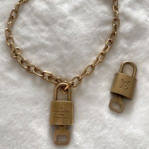 Louis Vuitton Gold Lock & Key (2) - Authentic